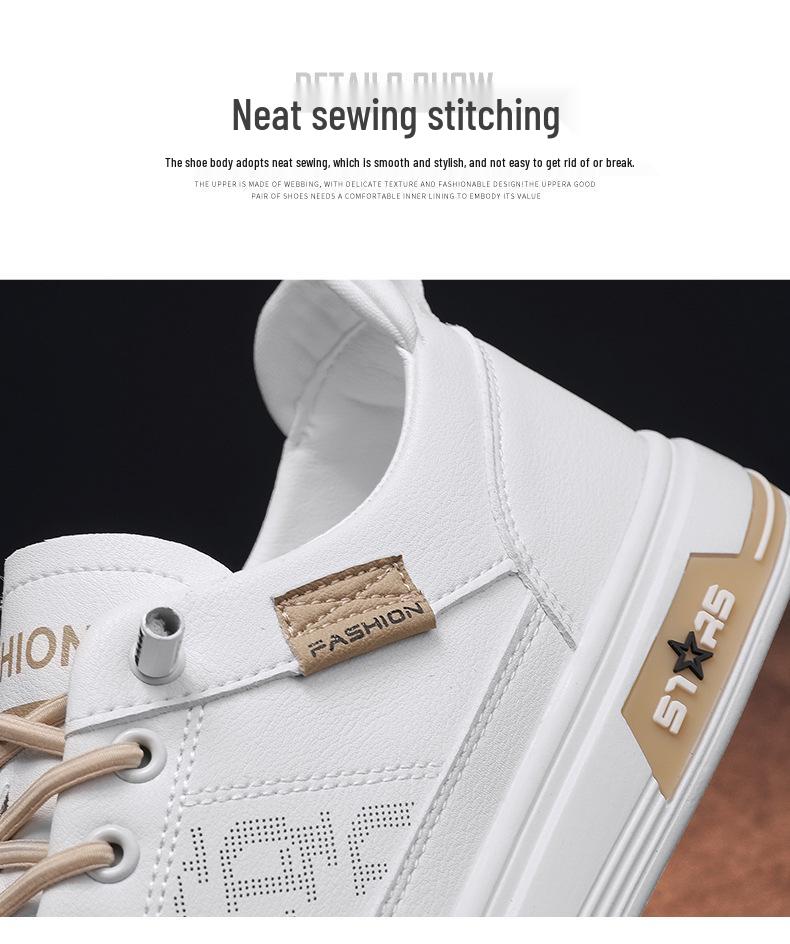 Men's 2025 Spring Breathable White Slip-on Shoes - Korean Trend, Versatile Casual Sport Style with Soft Sole.