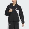 adidas Rco Ветровка Цветные Блоки Повседневная Куртка С Капюшоном Женская Куртка Черная IP0753