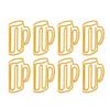 100Pcs Cup Shape Cute Paper Clips Yellow Office Clips Decorative Cool Paper Clips  Office Supplies