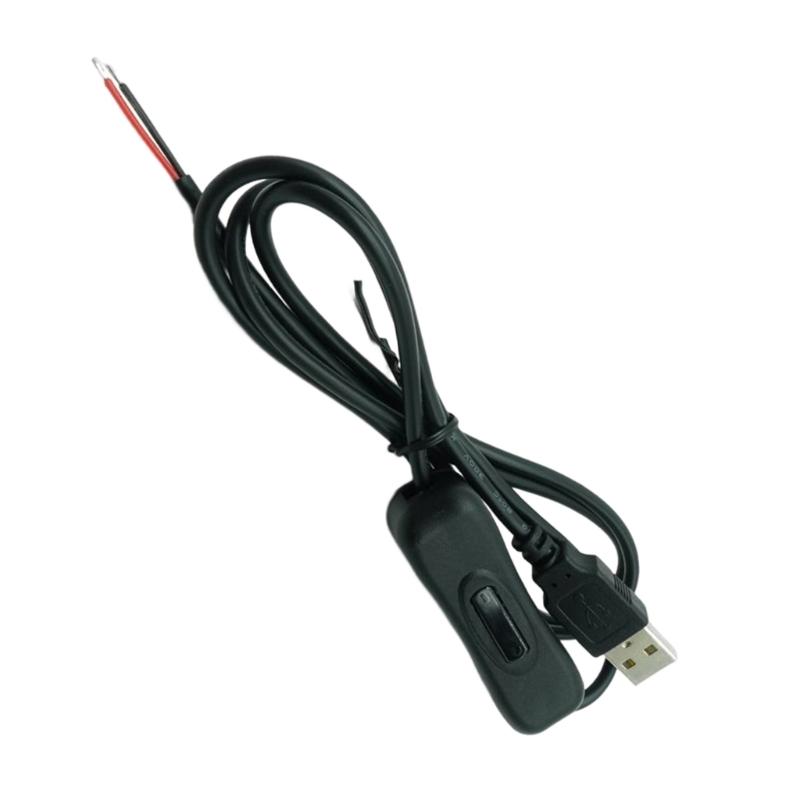 5V USB Разъем Папа 2 Pin 2 Провода Кабель Питания Зарядки Разъем для DIY 1м/1.5м Провод Кабель-Косичка DIY С Выключателем Вкл/Выкл