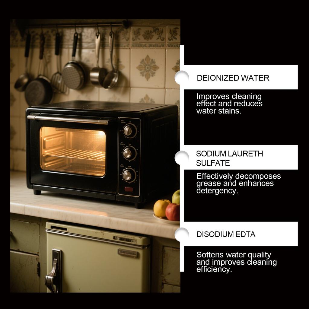 Средство для чистки духовки Бытовое средство для чистки кухни Масло и грязь Спрей для чистки духовки Подходит для различных духовок, 237 мл