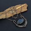 Amazing Labradorite Gemstone Handmade Copper Wire Wrap Jewelry Necklace For Women