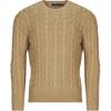 Polo Solid Color Crew Neck Long Sleeve Sweater Men Sweater Light-Brown 710775885-517