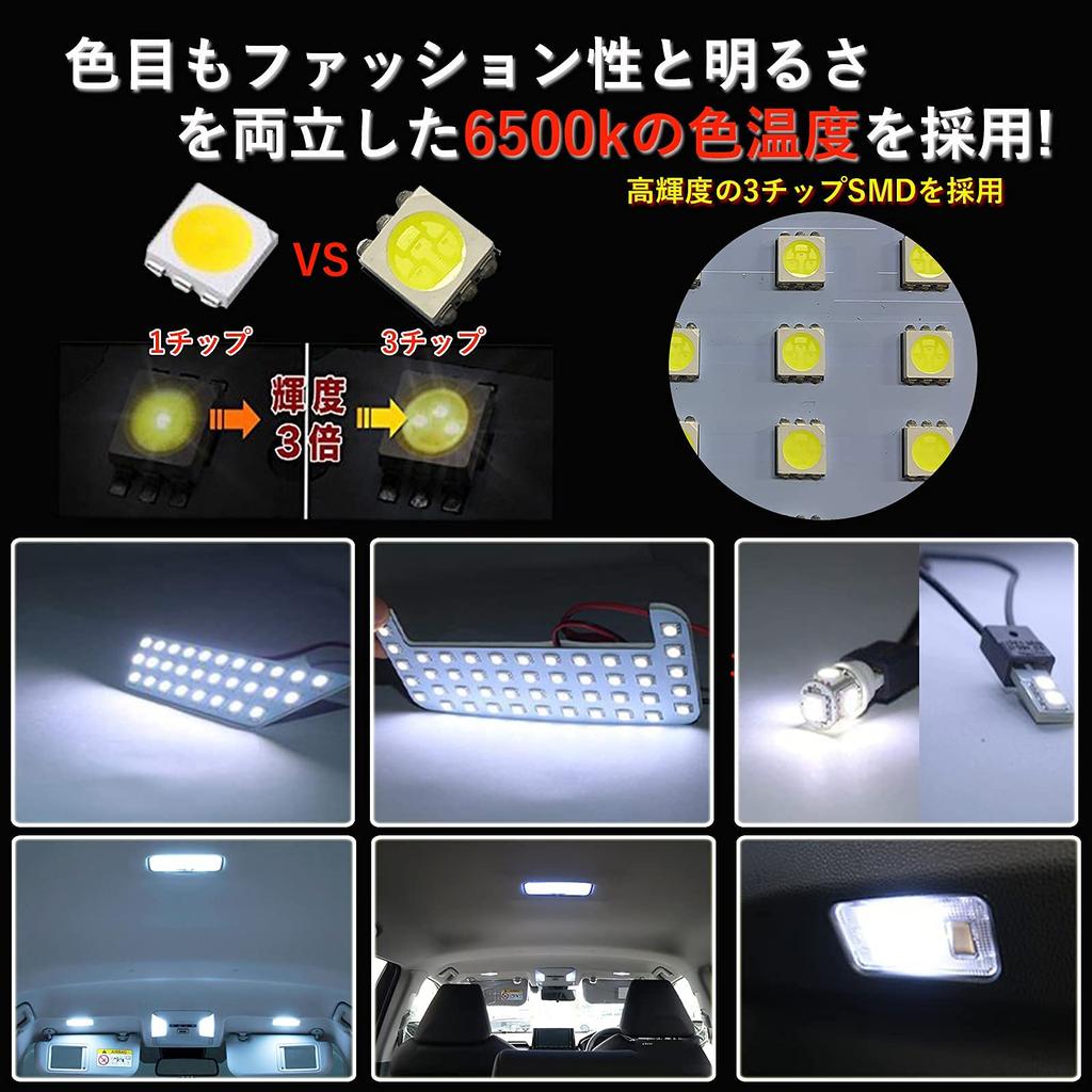 LTONXEN Светодиодная лампа салона для нового RAV4 серии 50, Специальный дизайн для автомобилей, Взрывоопасный белый,