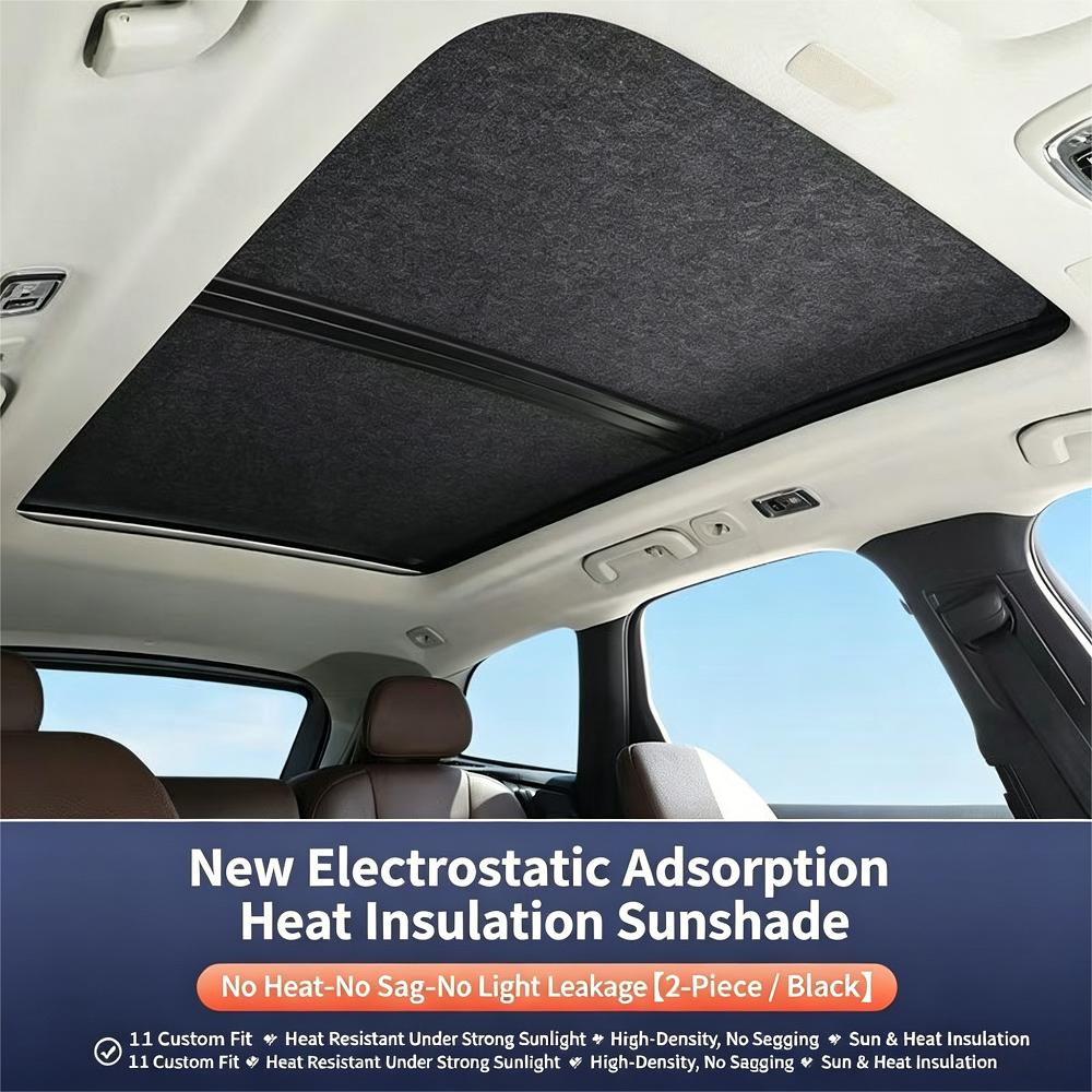 Car Sunroof Insulation Roof Visor For Volkswagen VW Tiguan 5N 2010~2017 16 Anti-UV Electrostatic Adsorption Sky Curtain Sunshade