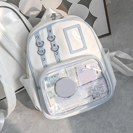 Прозрачный рюкзак Ита, рюкзак для демонстрации аниме-значков, подростковый рюкзак для манги, коллекционный держатель для мерча, рюкзак с передним окном