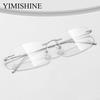 Super Thin Rimless Anti Blue Rays Vision Glasses +6.00