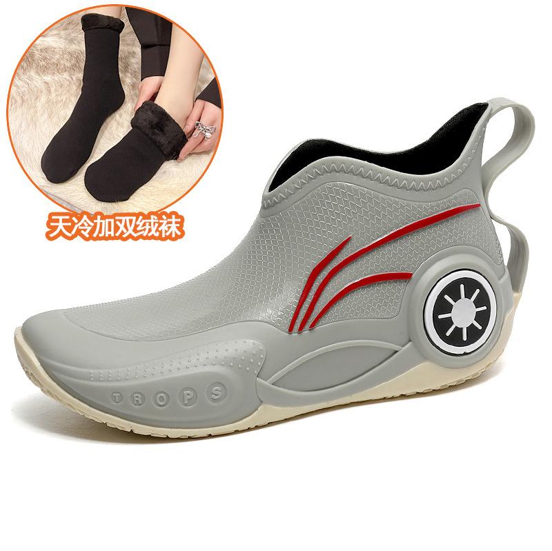New Rain Boots Low Top Unisex Large Size Ankle Rubber Boots Waterproof Outdoor Fishing Shoes Kitchen Non-Slip Rain Boots 36-44