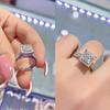New Fashion Square Design Women Ring for Engagement Wedding Bling AAA Stone Luxury Female Finger Accessories Party Jewelry
