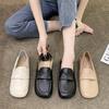 Fashion 2025 Spring Women's Shoes Flat Comfortable Anti Slip Soft Bottom New Square Toe Casual Shoes Lightweight Outdoor Commuter Shoes