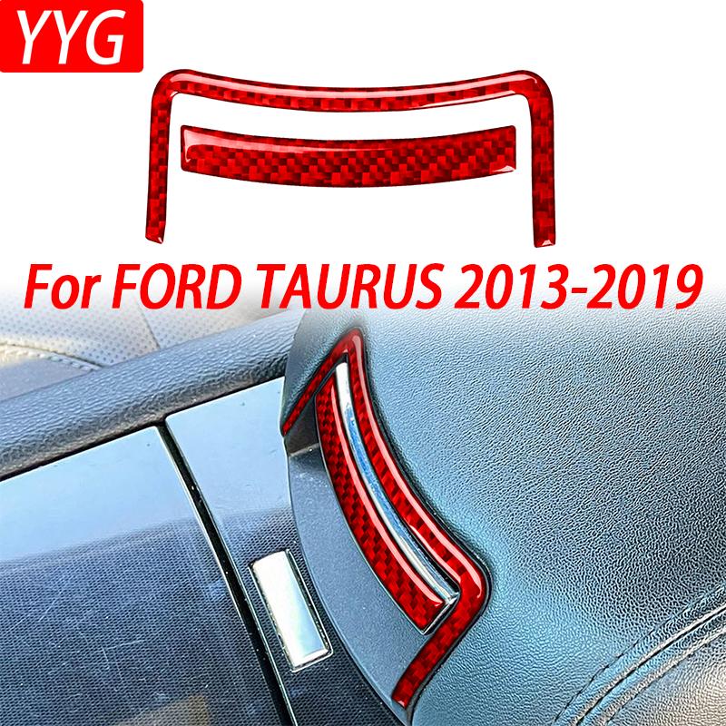 For FORD TAURUS 2013- Central Storage Armrest Switch Decoration Sticker Decal Carbon Fiber Car Interior Accessories