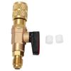 Brass R410 Refrigeration Ball Valve Adapter 45BAR Refrigerant Ball Valve Connector G1 4 G5 16