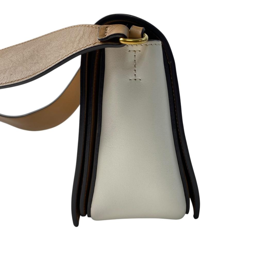 Used CELINEShoulder Bag Brown/white leather Women