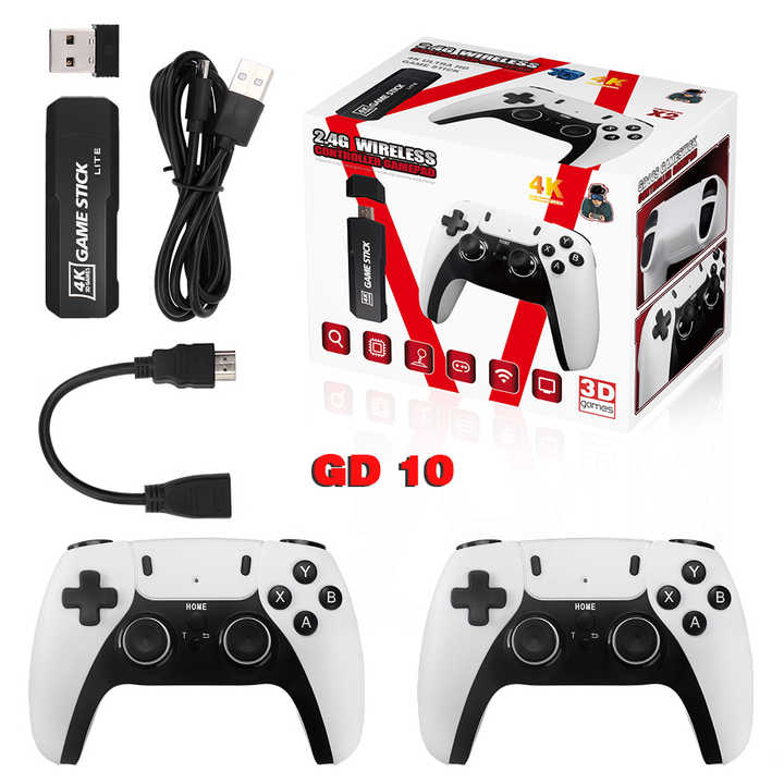 HD Игровая консоль для всей семьи GD10 PRO Видео 4K Игровой стик 3D Игровая консоль С 2.4G Беспроводным контроллером X2 PLUS