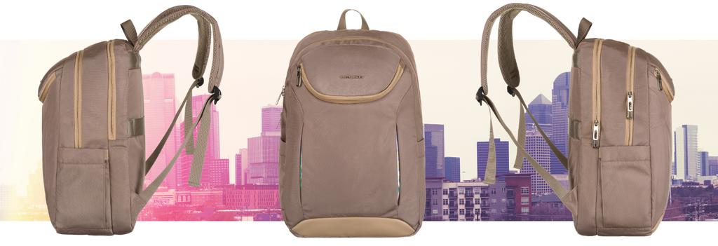 PTN 24400-6928 Beige Laptop Backpack