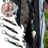 Crow Skeleton Keychain Head Pendant Keyring Paracord Rope Jewelry Gift