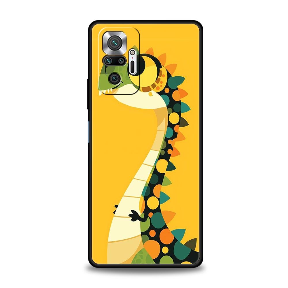 Cartoon Dinosaur Phone Case Cover for Redmi 14C 10C 9 Note 14 13 12 10 11 Pro Plus K40 K50 Pro Plus 5G Soft TPU Shell Fundas Bag