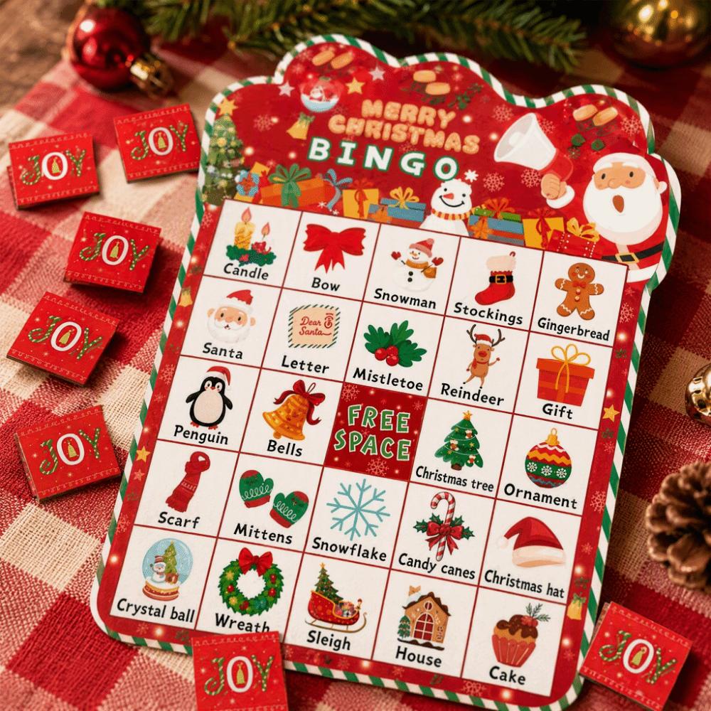 33 Cards Bingo Game Cards 24 Players Bingo Cards Christmas Bingo Game Family Interaction