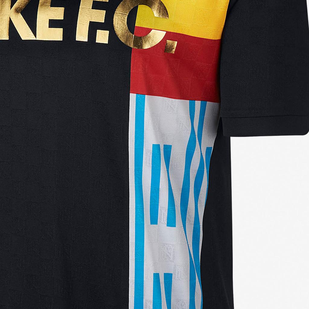 Nike Футболка мужская с коротким рукавом и надписью Letter Sports с круглым вырезом и футбольным свитером, черная 886873-011