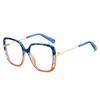 New Anti Blue Light Square Women Glasses Personality Two Color Frame Design Clear High End Quality Trendy Men Glasses