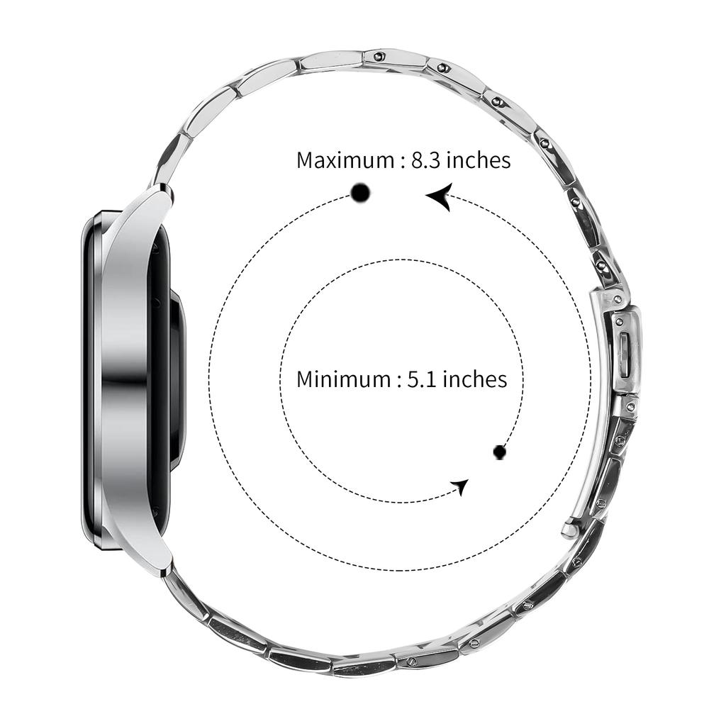 For Haylou Solar LS05 Ultra-Thin Stainless Steel Replacement Band Smartwatch Strap