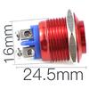 1Pc Momentary Push Button Switch 16mm Waterproof Mount Button Switch