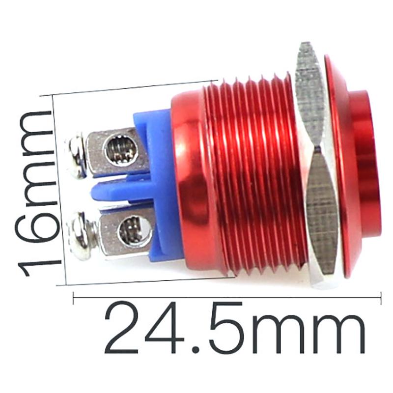 1Pc Momentary Push Button Switch 16mm Waterproof Mount Button Switch