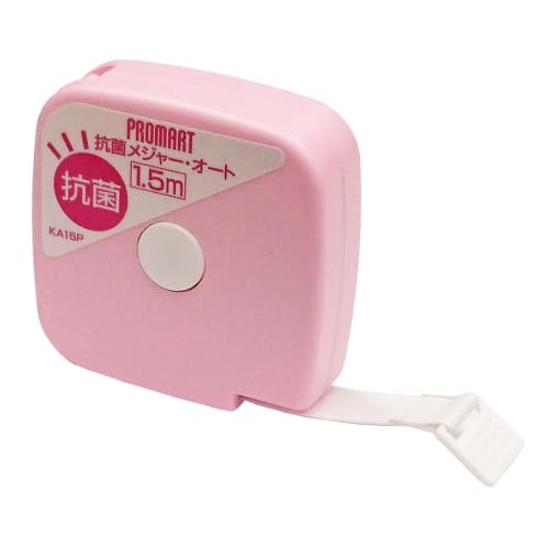 Promart Antibacterial Tape Measure, Auto-Stop Type, Set of 2 (1 Blue & 1 Pink)