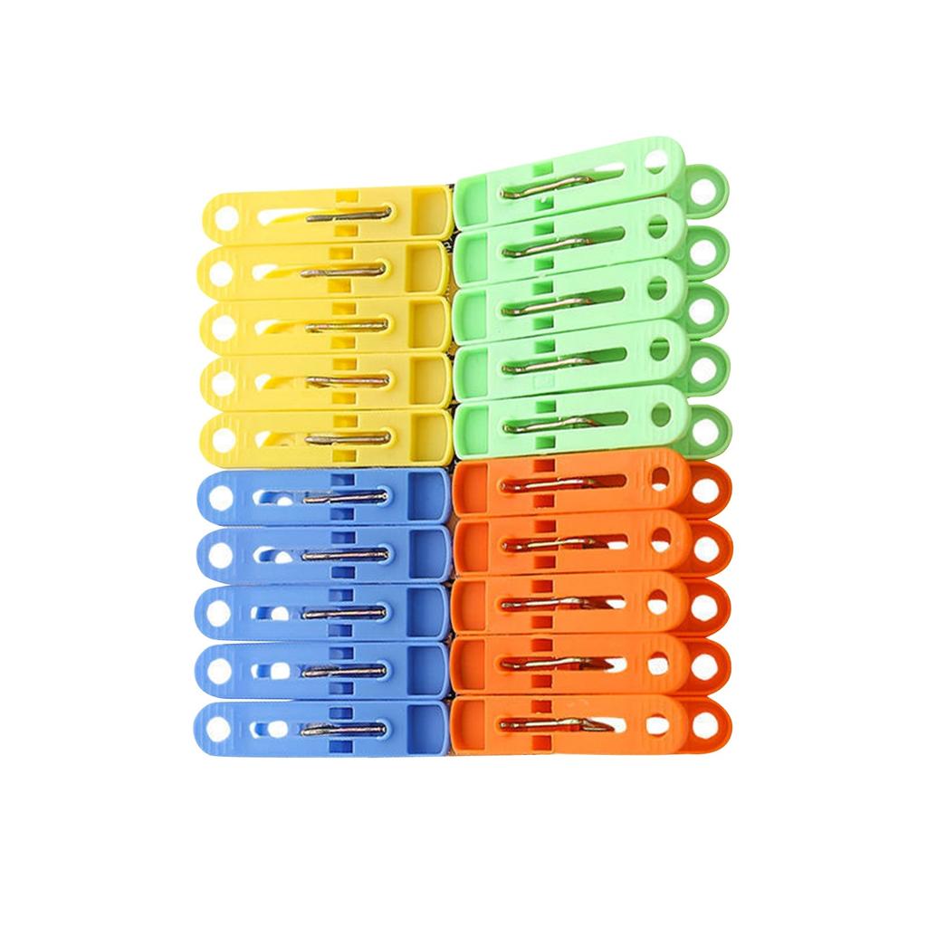 Пластиковый зажим для белья, зажим для белья, 20 цветных зажимов для одежды, 4 цвета зажима для одежды для семейного пляжного кемпинга, зажим для носков, одеял, одежды