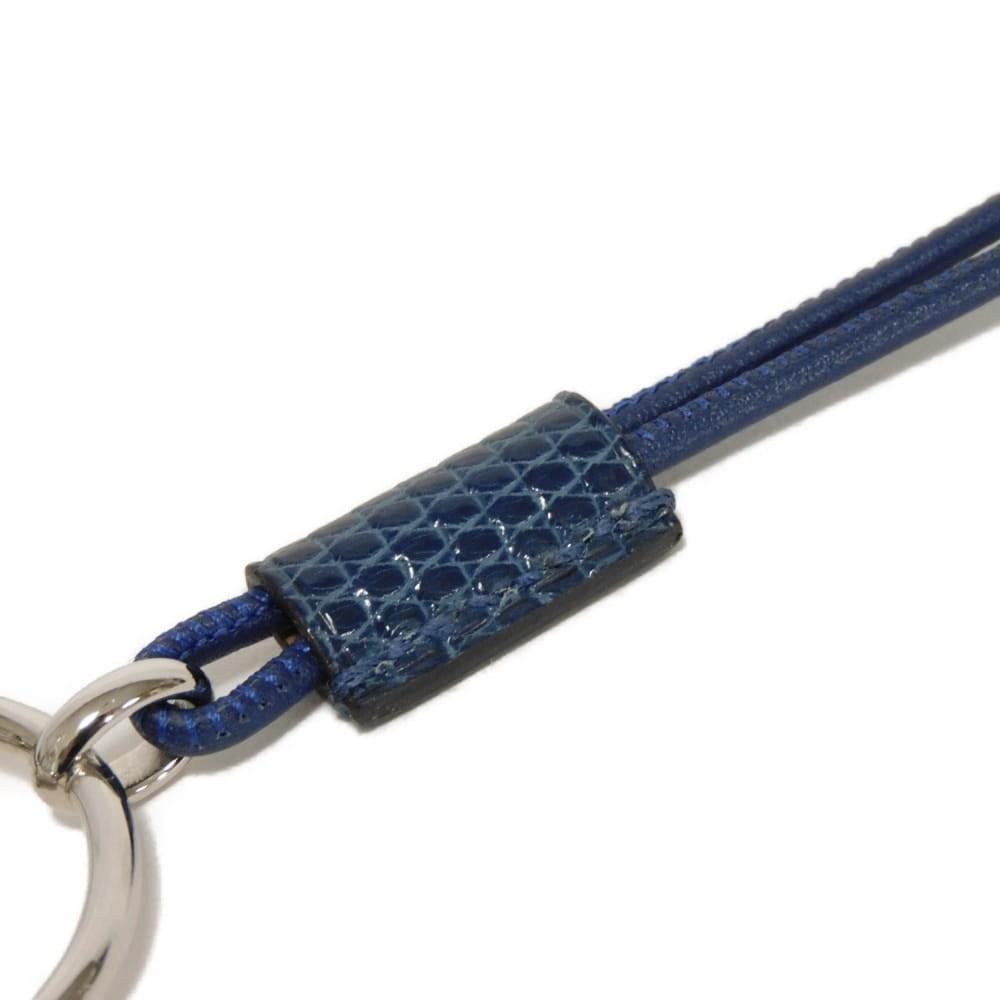 Used 9212 Odyssey Pendant Top 7984 Logo Silver Choker Excellent Condition Exotic Lizard Blue Unisex from Japan AUTHENTIC