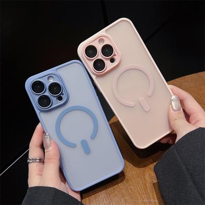 Матовый акриловый магнитный чехол с беспроводной зарядкой для iPhone 16 Pro Max 15 14 Plus 13 12 11 Pro, защитный чехол от падения