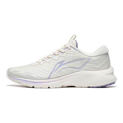 Li Ning Yun Que удобные нескользящие износостойкие дышащие низкие кроссовки для бега женские кроссовки белые фиолетовые ARST034-2