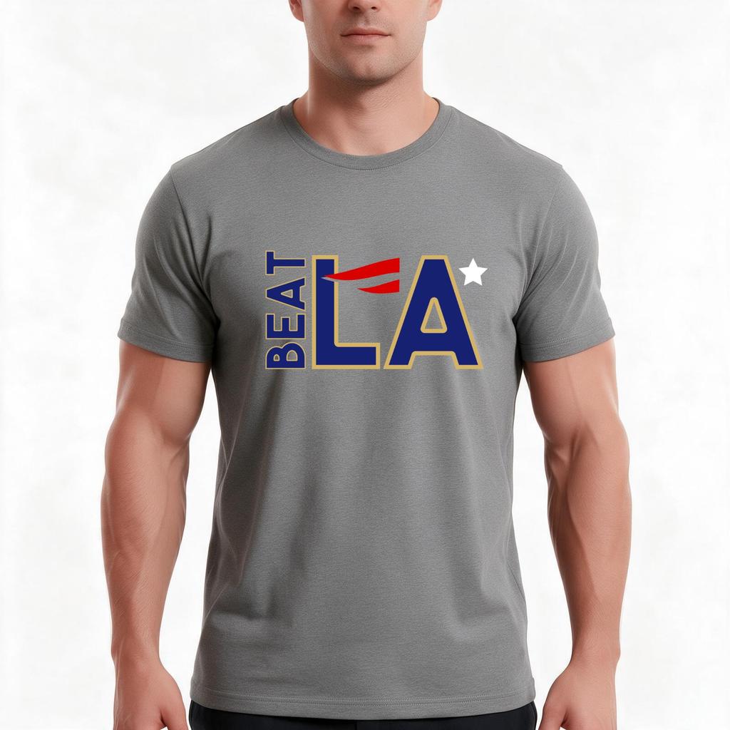 Beat LA with Los Angeles and New England Colors TShirt Summer Casual Cotton Tee Oversized Streetwear Tops Unisex Unisex Women