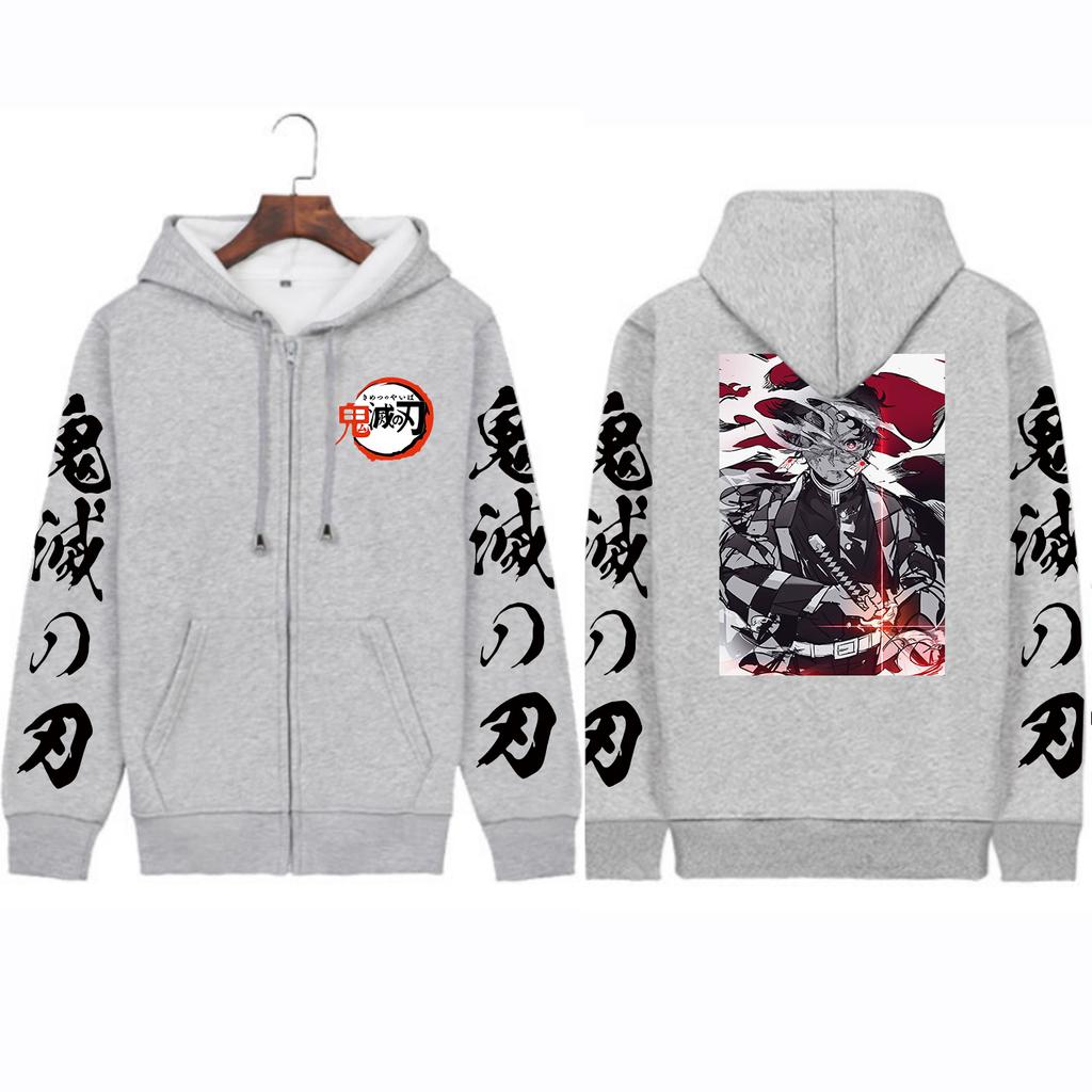Горячая аниме-стрела демонов Камадо Танджиро крутой принт с капюшоном для мужчин и женщин манга толстовки на молнии свободного покроя толстовка куртка на молнии Harajuku