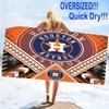 Houston Astros Logo Print Beach Towel, Large Soft Quick Dry Towel for Beach Camping Swimming