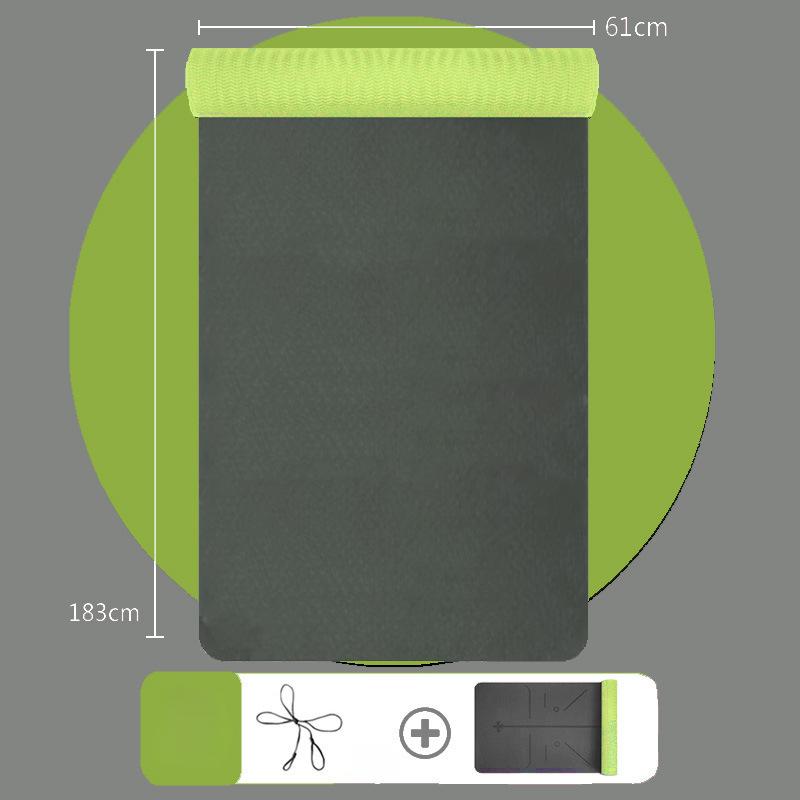 Бытовой противоскользящий и износостойкий коврик для йоги из ТПЭ. Коврики для йоги безопасны и экологически безопасны. Амортизирующий двухцветный коврик для фитнеса без запаха.