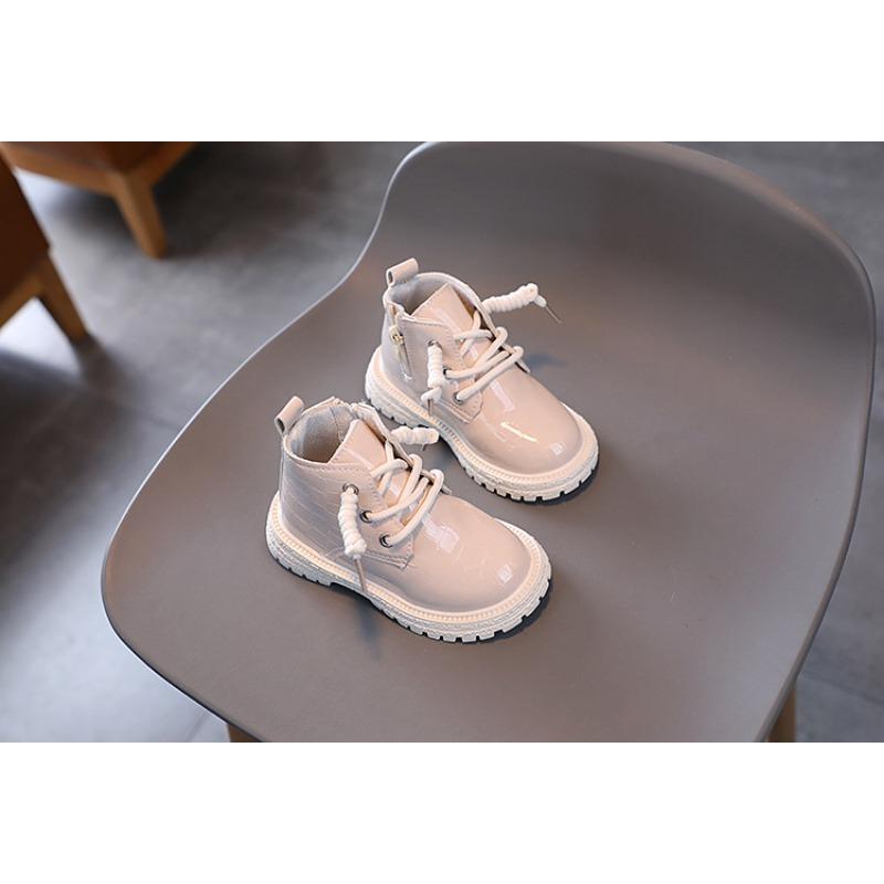 Детские ботильоны 2024 года, осенние лакированные туфли для мальчиков в британском стиле, ретро, модная обувь для девочек