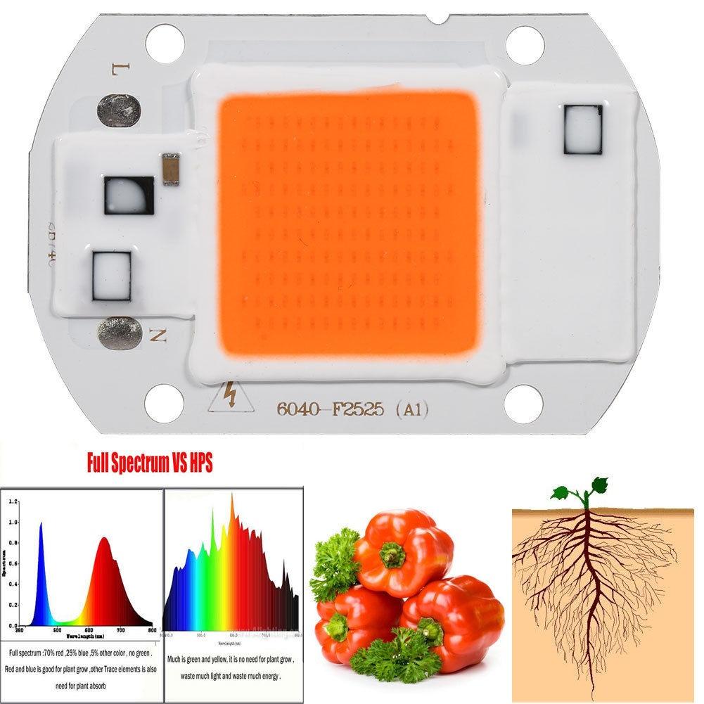 20/30/50W Full Spectrum LED COB Chip Grow Light Plant Growing Lamp Bulb 220/110V