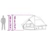 Teepee Tent for 6 Persons Blue and Gray 431 x 366 x 185 cm
