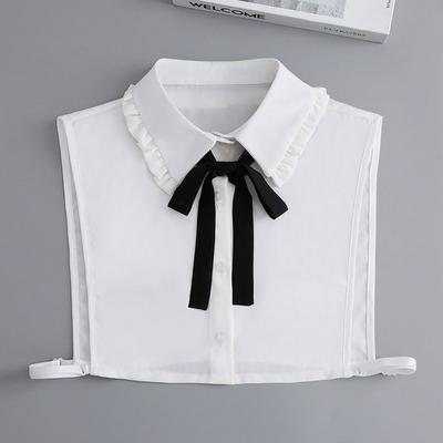 Fashion Cotton Shirt Fake Collar Classic Detachable Blouse False Collar Vintage Women Lapel