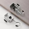 2pcs Punch-free Double Hook Detachable Backpack Hook Portable Desk Edge Hook  Office Desktop Edge