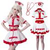 Milky Time Halloween Cosplay Nurse Uniform with Stethoscope, White, Sexy (L)