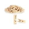Objets Décoratifs - COM-FOUR - CF16631 - Mini Pinces À Linge En Bois - Réutilisables - 120 Pièces