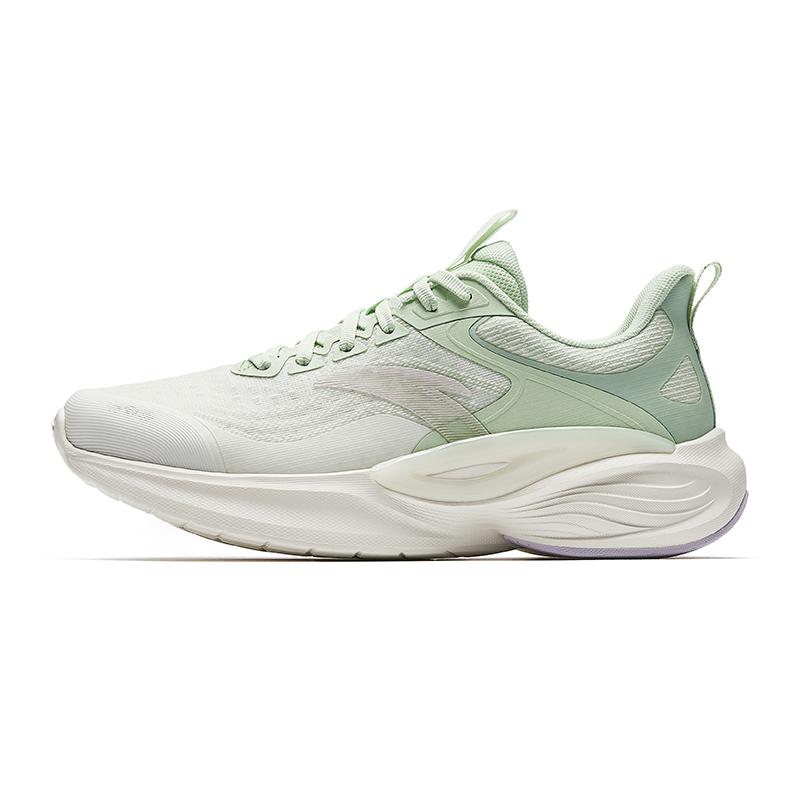 Anta Lingyun Comfortable Versatile Trendy Non-Slip Breathable Low-Top Casual Running Shoes Women Sneaker White Green 922525502-3