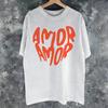 Amor Amor K Studio Женская футболка с графическим принтом для женской и унисекс одежды Хлопковая футболка