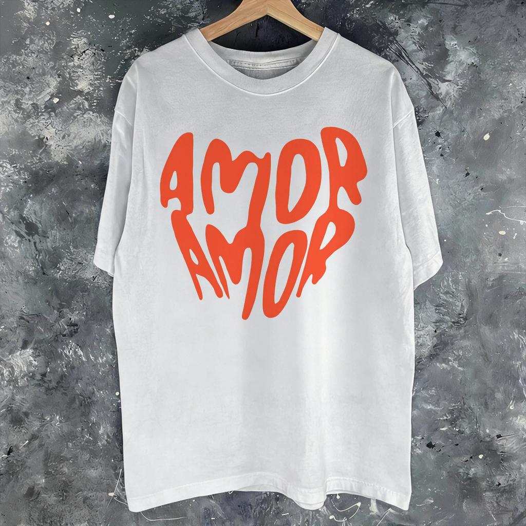 Amor Amor K Studio Женская футболка с графическим принтом для женской и унисекс одежды Хлопковая футболка