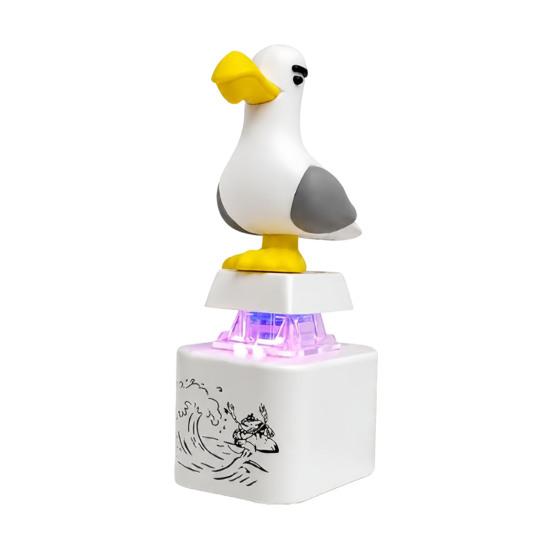 1/2 Pcs Seagull Mine Button Keychain Rechargeable Fidget Clicker with Real Sound