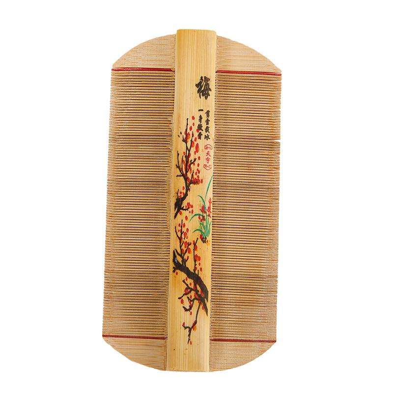 Chinese Traditional Bamboo Comb Handmade Comb Remove Itching Scraping Head Flea Cootie Combs Hair Care Tool Beauty Accessories