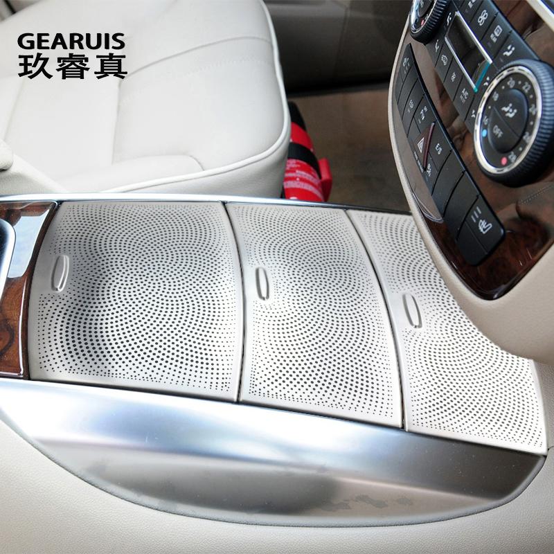 Автомобильный передний центральный ящик для хранения, крышка динамика переключения передач, накладка для Mercedes Benz R Class W251 2007-2018, твитер, звуковой сигнал