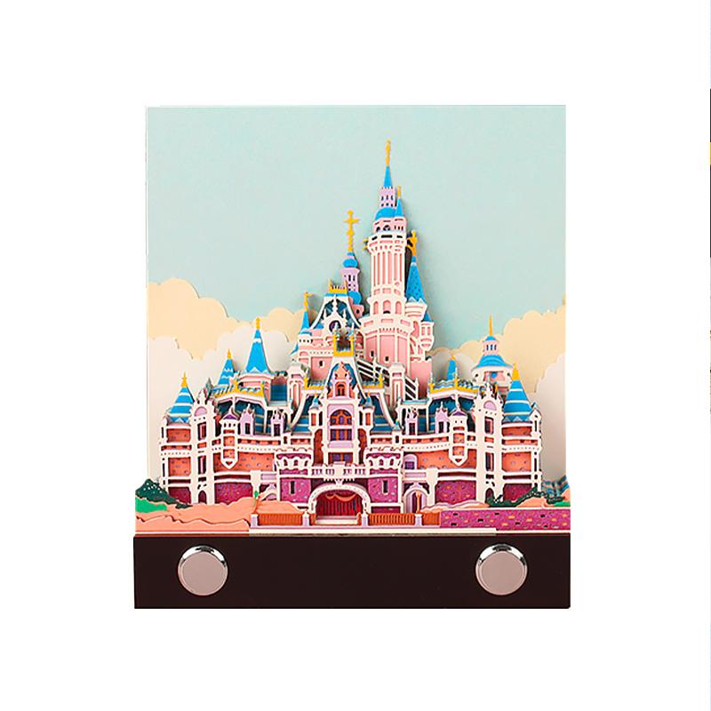 3D Memo Pad Calendar Sakura Fairy Tale Castle Notepad Desk Decoration Paper Bookmark Stationery Luxury Birthday Gift for Girls